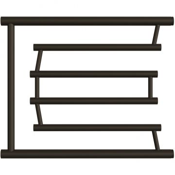 Полотенцесушитель водяной Двин (Dveen) D Pobeda 50х60 см, без полки, 1х3/4/1х1/2″ К0 черный матовый