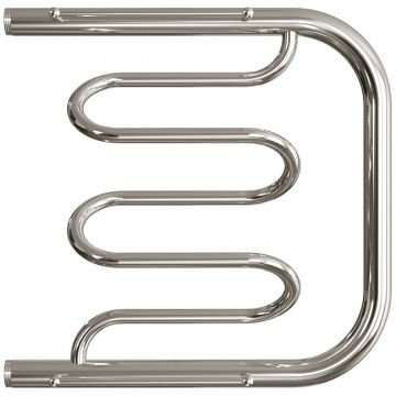 Полотенцесушитель водяной Двин (Dveen) Dw 50х40 см, с полкой, 1х1/2″ К0 полированный хром