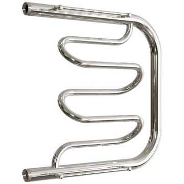 Полотенцесушитель водяной Двин (Dveen) Dw 50х40 см, с полкой, 1х1/2″ К0 полированный хром