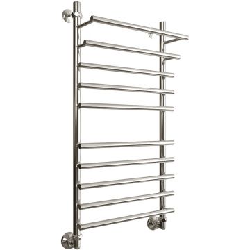 Полотенцесушитель водяной Двин (Dveen) F Primo 100x50 см, с полкой, 1х3/4/1х1/2″ К1 полированный хром