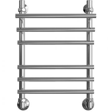 Полотенцесушитель водяной Двин (Dveen) F Primo 60x40 см, с полкой, 1х3/4/1х1/2 К1 полированный хром