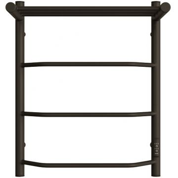 Полотенцесушитель электрический Двин (Dveen) FE neo 60х50 см, с полкой, К диммер черный матовый