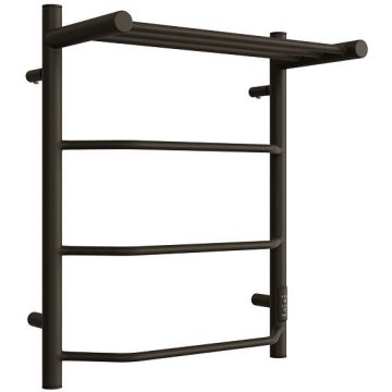 Полотенцесушитель электрический Двин (Dveen) FE neo 60х50 см, с полкой, К диммер черный матовый