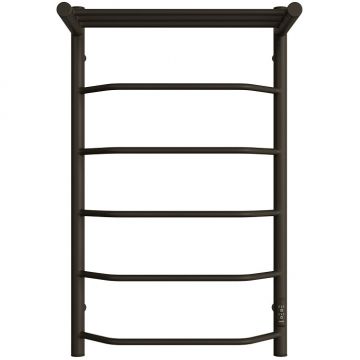 Полотенцесушитель электрический Двин (Dveen) FE neo 80х50 см, с полкой, К диммер черный матовый