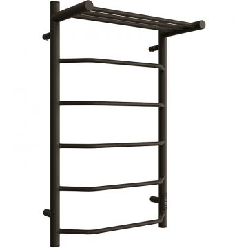 Полотенцесушитель электрический Двин (Dveen) FE neo 80х50 см, с полкой, К диммер черный матовый