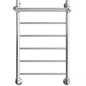 Полотенцесушитель водяной Двин (Dveen) FJ 80х50 см, с полкой, 1х1/2″ К1 полированный хром