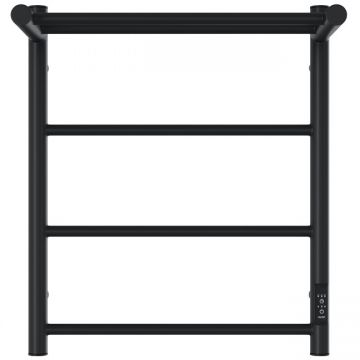 Полотенцесушитель электрический Двин (Dveen) FJ neo 60х50 см, с полкой, К диммер черный матовый