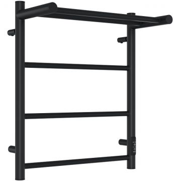 Полотенцесушитель электрический Двин (Dveen) FJ neo 60х50 см, с полкой, К диммер черный матовый