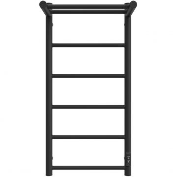 Полотенцесушитель электрический Двин (Dveen) FJ neo 80х40 см, с полкой, К диммер черный матовый