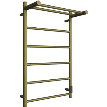 Полотенцесушитель электрический Двин (Dveen) FJ neo 80х50 см, с полкой, К диммер состаренная бронза полуглянец