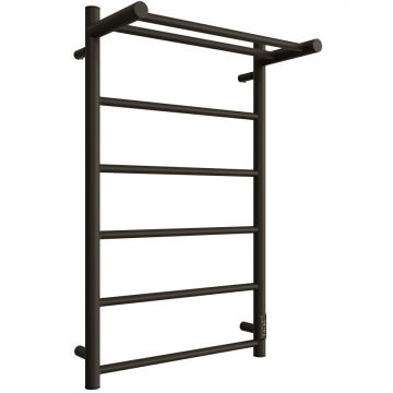 Полотенцесушитель электрический Двин (Dveen) FJ neo 80х50 см, с полкой, К диммер черный матовый