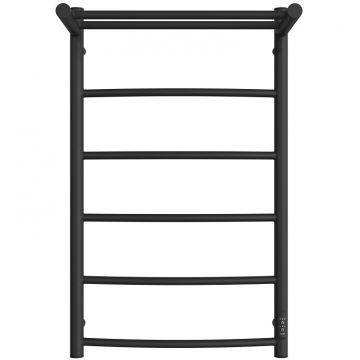 Полотенцесушитель электрический Двин (Dveen) FR neo 80х50 см, с полкой, К диммер черный матовый