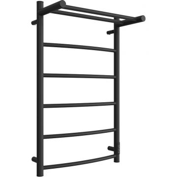 Полотенцесушитель электрический Двин (Dveen) FR neo 80х50 см, с полкой, К диммер черный матовый