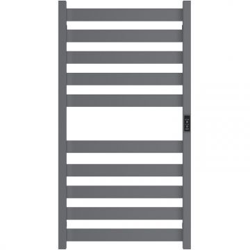 Полотенцесушитель электрический Двин (Dveen) G plaza neo 100х50 см, без полки, К диммер, квадрат графит