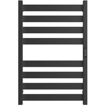 Полотенцесушитель электрический Двин (Dveen) G plaza neo 80х50 см, без полки, К диммер, квадрат черный матовый