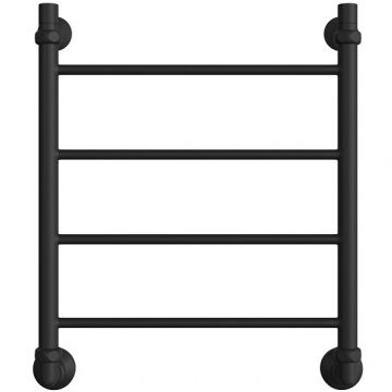 Полотенцесушитель водяной Двин (Dveen) J 60х50 см, без полки, 1х1/2″ К3 черный матовый