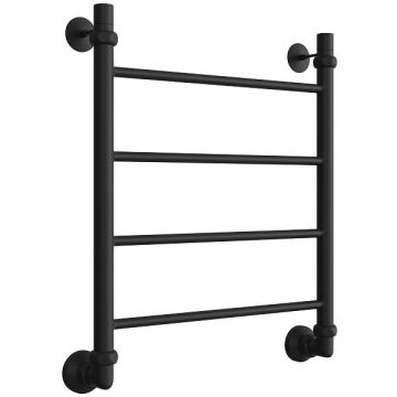 Полотенцесушитель водяной Двин (Dveen) J 60х50 см, без полки, 1х1/2″ К3 черный матовый