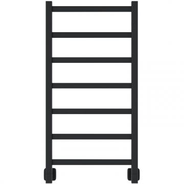 Полотенцесушитель водяной Двин (Dveen) J plaza 100х50 см, без полки, К8 квадрат черный матовый
