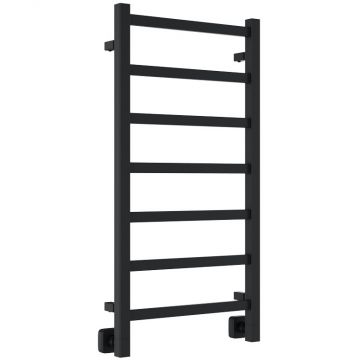 Полотенцесушитель водяной Двин (Dveen) J plaza 100х50 см, без полки, К8 квадрат черный матовый