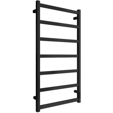 Полотенцесушитель электрический Двин (Dveen) J plaza neo 100х50 см, без полки, К диммер, квадрат черный матовый