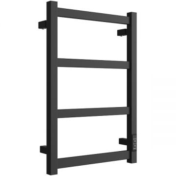 Полотенцесушитель электрический Двин (Dveen) J plaza neo 60х40 см, без полки, К диммер, квадрат черный матовый