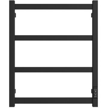 Полотенцесушитель электрический Двин (Dveen) J plaza neo 60х50 см, без полки, К диммер, квадрат черный матовый