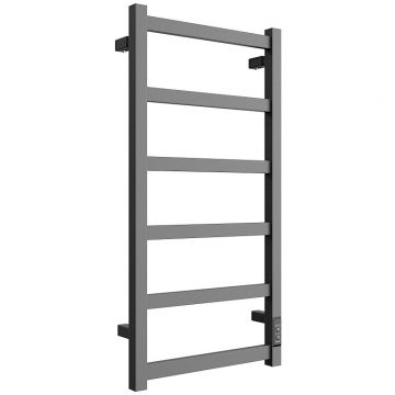 Полотенцесушитель электрический Двин (Dveen) J plaza neo 80х40 см, без полки, К диммер, квадрат графит