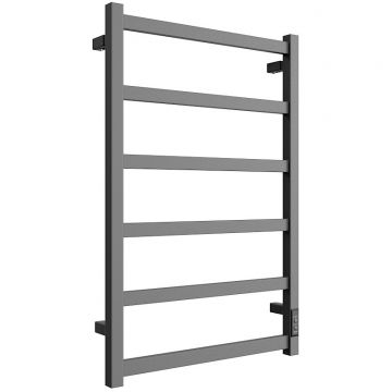 Полотенцесушитель электрический Двин (Dveen) J plaza neo 80х50 см, без полки, К диммер, квадрат графит