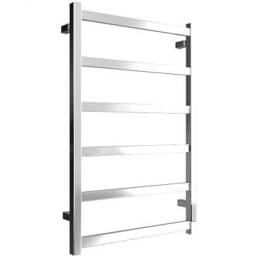 Полотенцесушитель электрический Двин (Dveen) J plaza neo 80х50 см, без полки, К диммер, квадрат полированный хром