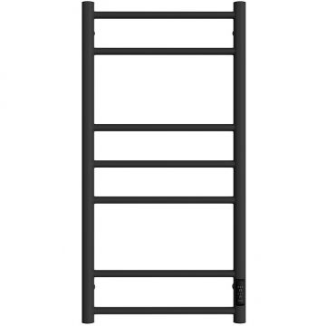 Полотенцесушитель электрический Двин (Dveen) L neo 80х40 см, без полки, К диммер черный матовый