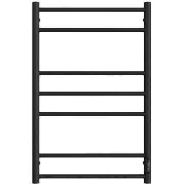 Полотенцесушитель электрический Двин (Dveen) L neo 80х50 см, без полки, К диммер черный матовый