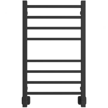 Полотенцесушитель водяной Двин (Dveen) L plaza 80х50 см, без полки, К8 квадрат черный матовый