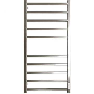 Полотенцесушитель электрический Двин (Dveen) L plaza neo 100х50 см, без полки, К диммер полированный хром