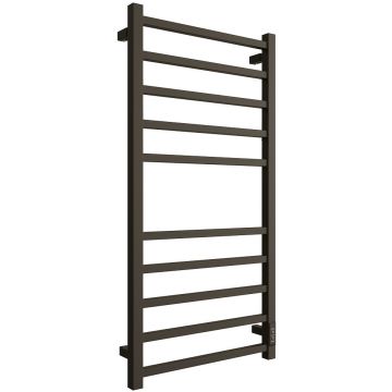 Полотенцесушитель электрический Двин (Dveen) L plaza neo 100х50 см, без полки, К диммер черный матовый