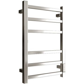 Полотенцесушитель электрический Двин (Dveen) L plaza neo 60х40 см, без полки, К диммер полированный хром