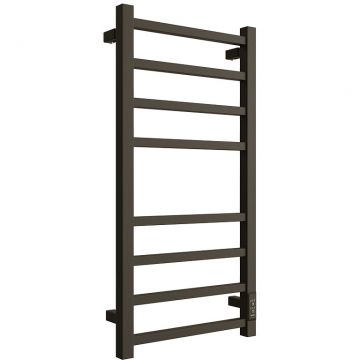 Полотенцесушитель электрический Двин (Dveen) L plaza neo 80х40 см, без полки, К диммер черный матовый