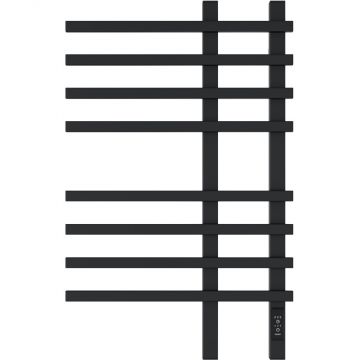 Полотенцесушитель электрический Двин (Dveen) LX plaza neo 80х50 см, без полки, К диммер, квадрат черный матовый