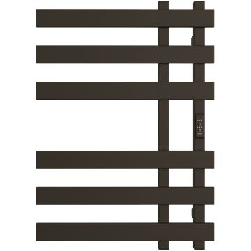 Полотенцесушитель электрический Двин (Dveen) LX-2 plaza neo 70х50 см, без полки, К диммер, квадрат черный матовый