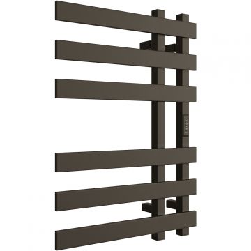 Полотенцесушитель электрический Двин (Dveen) LX-2 plaza neo 70х50 см, без полки, К диммер, квадрат черный матовый