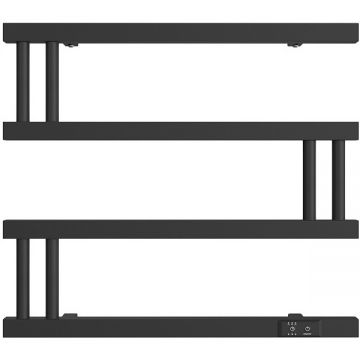 Полотенцесушитель электрический Двин (Dveen) M plaza neo 50х60 см, без полки, К диммер, квадрат черный матовый