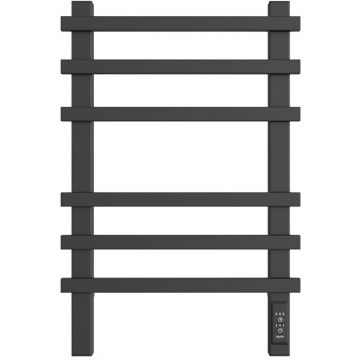 Полотенцесушитель электрический Двин (Dveen) N plaza neo 60х40 см, без полки, К диммер, квадрат черный матовый