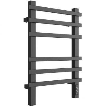 Полотенцесушитель электрический Двин (Dveen) N plaza neo 60х40 см, без полки, К диммер, квадрат черный матовый