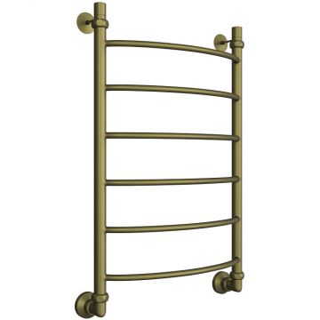 Полотенцесушитель водяной Двин (Dveen) R 80х50 см, без полки, 1х1/2″ К3 состаренная бронза матовая