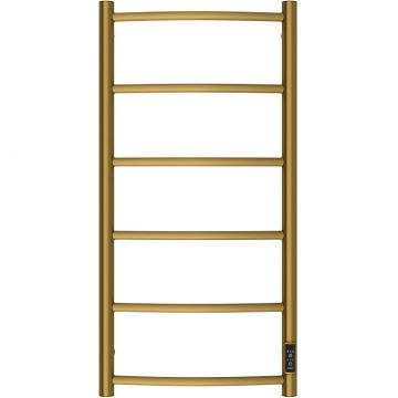 Полотенцесушитель электрический Двин (Dveen) R neo 80х40 см, без полки, К диммер состаренная бронза матовая