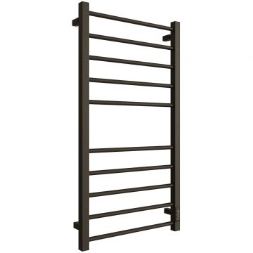 Полотенцесушитель электрический Двин (Dveen) S plaza neo 100х50 см, без полки, К диммер, квадрат черный матовый