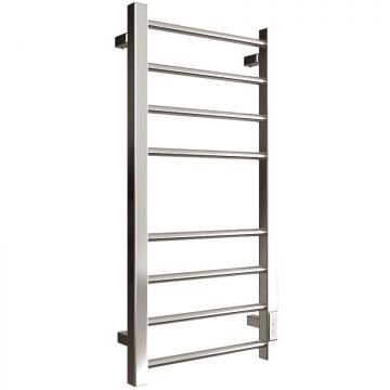 Полотенцесушитель электрический Двин (Dveen) S plaza neo 80x40 см, без полки, К диммер, квадрат полированный хром