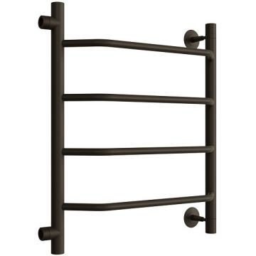 Полотенцесушитель водяной Двин (Dveen) TE 50х50 см, полн. высота 60 см, с полкой, 1х1/2″ К2 выход 1″, черный матовый