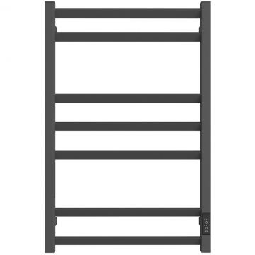 Полотенцесушитель электрический Двин (Dveen) U plaza neo 80x50 см, без полки, К диммер, квадрат графит