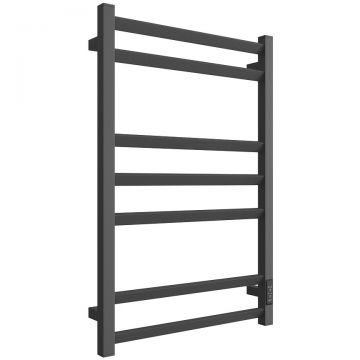 Полотенцесушитель электрический Двин (Dveen) U plaza neo 80x50 см, без полки, К диммер, квадрат графит