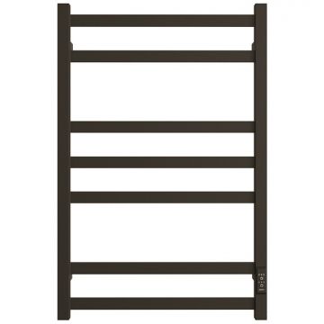 Полотенцесушитель электрический Двин (Dveen) V plaza neo 80x50 см, без полки, К диммер, квадрат черный матовый